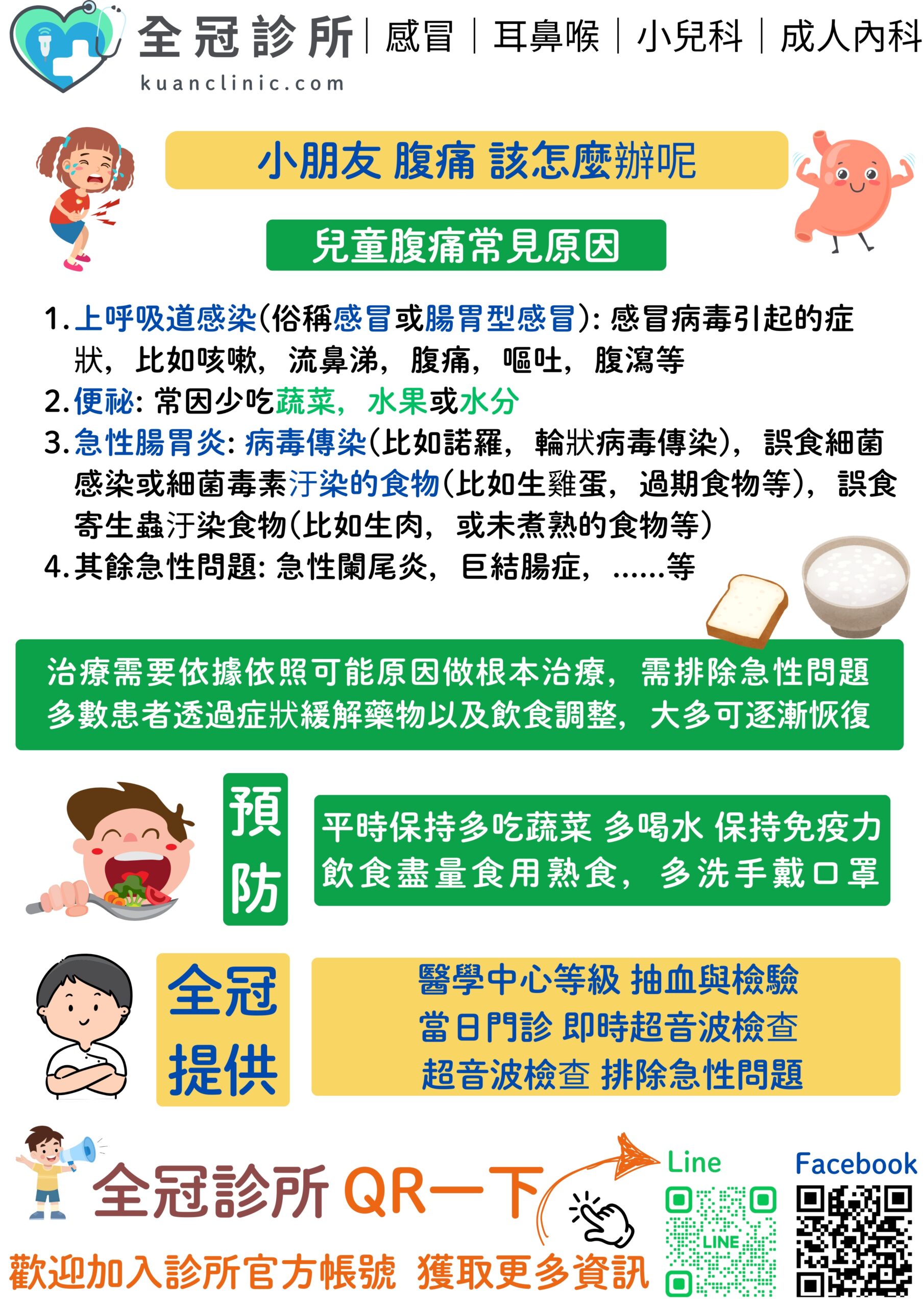 小兒科，腹痛，全冠診所